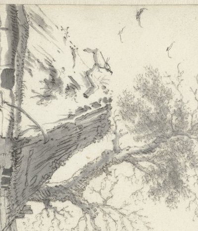 Boerenhut aan het water door Cornelis Saftleven