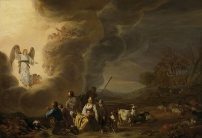 De aankondiging aan de herders door Cornelis Saftleven