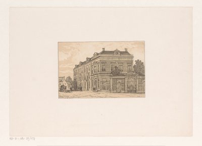 Achttiende-eeuws huizenblok door Cornelis Springer (possibly)
