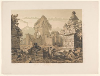 Ruïne van Tjandi Sewoe door Cornelis Springer