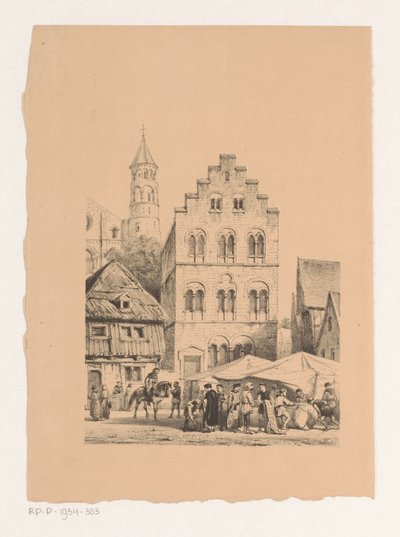 Twaalfde-eeuwse huizen door Cornelis Springer