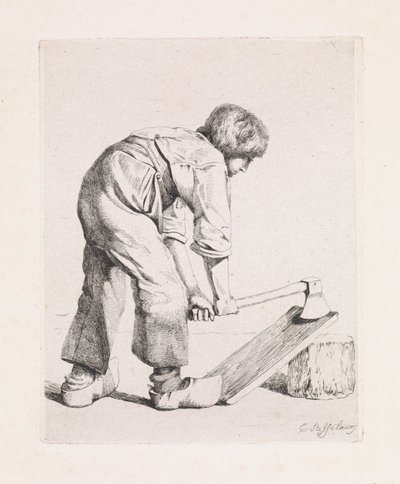 De houtklover door Cornelis Steffelaar