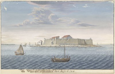 Het fort Hammenhiel op Ceylon door Cornelis Steiger