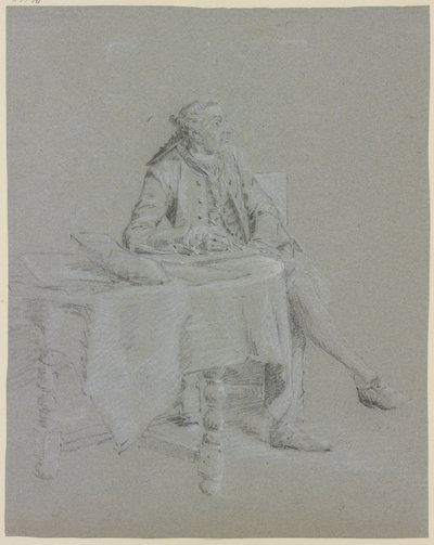 Cavalier zittend aan tafel door Cornelis Troost