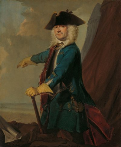 Gerrit Sichterman (1688-1730). Kwartiermeester-generaal van de cavalerie, kolonel van het Oranje-Groningen infanterieregiment, commandant van Grave door Cornelis Troost