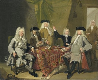 Inspecteurs van het Collegium Medicum in Amsterdam door Cornelis Troost