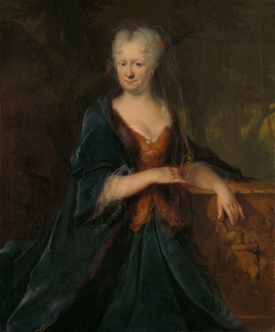 Portret van Louise Christina Trip, echtgenote van Gerrit Sichterman door Cornelis Troost