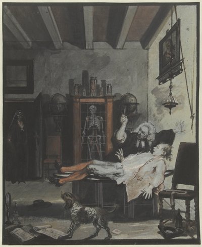 Scène uit het blijspel Krispijn Medicijn door Cornelis Troost