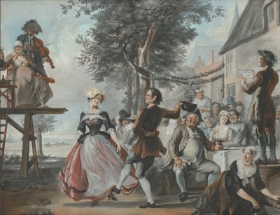 De bruiloft van Kloris en Roosje door Cornelis Troost