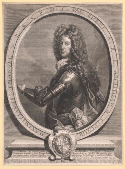 Keuzevorst van Beieren Maximiliaan II Immanuel (gravure) door Cornelis Vermeulen