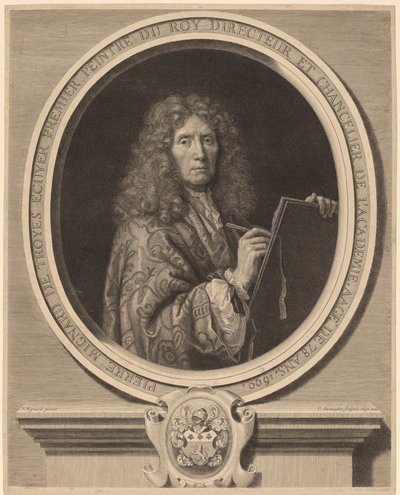Pierre Mignard door Cornelis Vermeulen after Pierre Mignard I