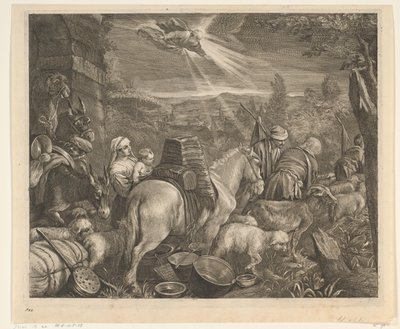 Abraham verlaat Haran door Cornelis Visscher (II)