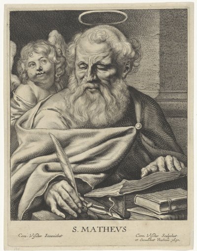 Evangelist Mattheüs door Cornelis Visscher (II)