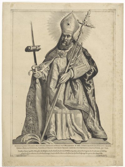 H. Bonifatius Nederlandse heiligen (serietitel) door Cornelis Visscher (II)