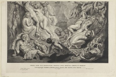 Laatste Oordeel (onderste plaat) door Cornelis Visscher (II)