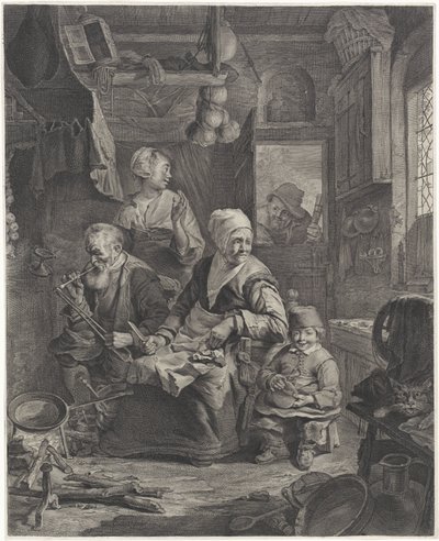 Pannenkoekenbakster door Cornelis Visscher (II)