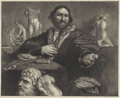 Portret van Andrea Odoni door Cornelis Visscher (II)