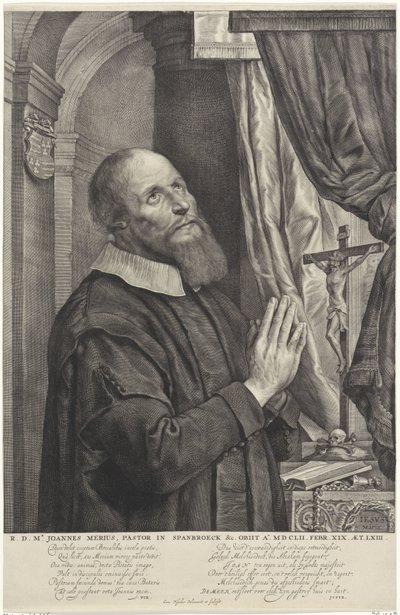 Portret van Joannes van der Meer door Cornelis Visscher (II)