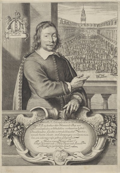 Visitekaart van Johannes de Paep door Cornelis Visscher (II)