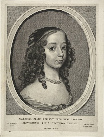 Albertine Agnes, prinses van Oranje Nassau, uit Negen Portretten door Cornelis Visscher