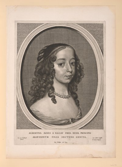 Albertine Agnes, prinses van Oranje Nassau, uit Negen Portretten door Cornelis Visscher