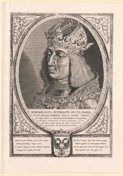 Heilige Roomse Keizer Maximiliaan I door Cornelis Visscher