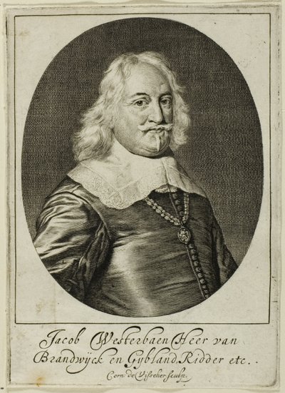 Jacob Westerbaen, lord of Brandwijk door Cornelis Visscher