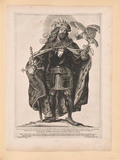 Sint Bavo, uit Heiligen van Noord- en Zuid-Nederland door Cornelis Visscher