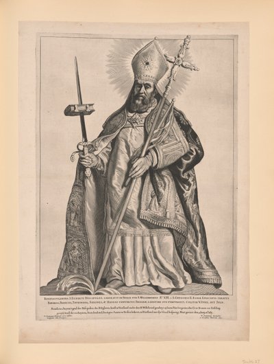 Sint Bonifatius, uit Heiligen van Noord- en Zuid-Nederland door Cornelis Visscher
