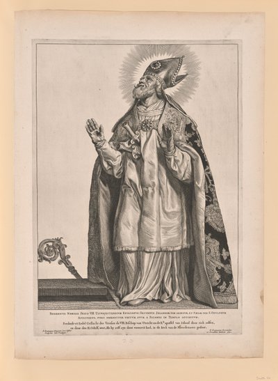 Sint Gregorius van Utrecht, uit Heiligen van Noord- en Zuid-Nederland door Cornelis Visscher