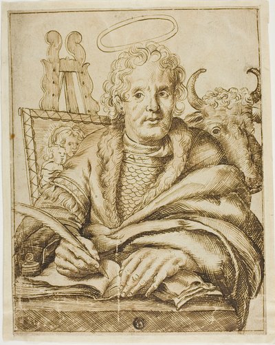 Sint Lucas door Cornelis Visscher