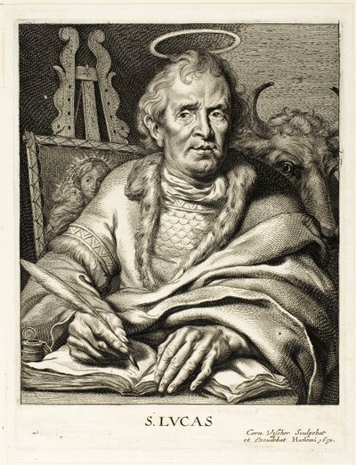 Sint Lucas door Cornelis Visscher