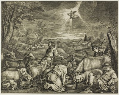 Het vertrek van Abraham naar Sichem, uit Kabinet Reynst door Cornelis Visscher
