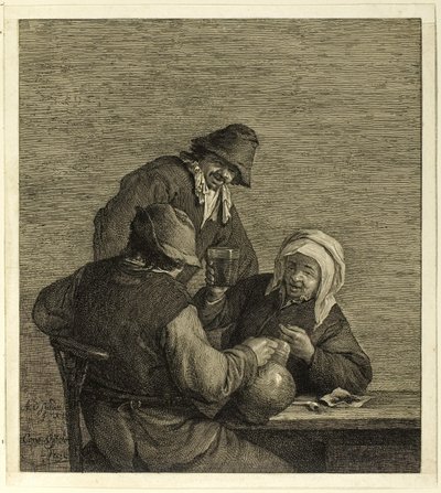 De Drinkers door Cornelis Visscher