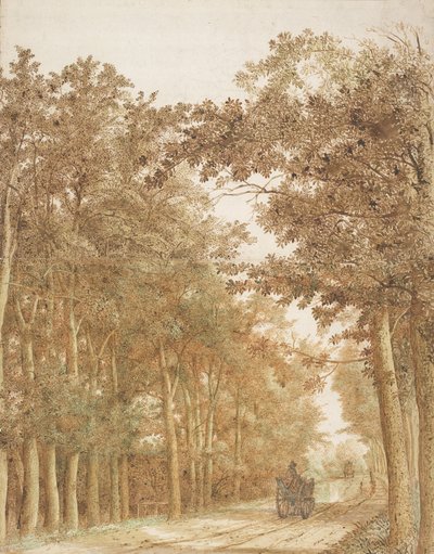Pad door een bos door Hendrick Cornelisz. Vroom