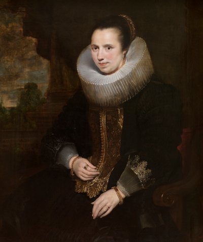 Elisabeth Hoegaerts door Cornelis de (attr. to) Vos