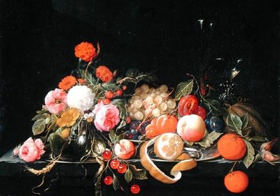 Bloemen en stilleven door Cornelis de Heem