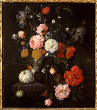 Vaas met bloemen door Cornelis de Heem
