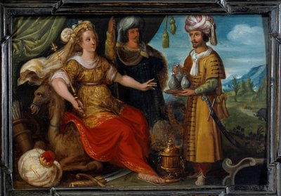 Vier delen van de wereld: Azië. Schilderij door Cornelis De Baellieur (1607-1671), Vlaamse school door Cornelis de I Baellieur