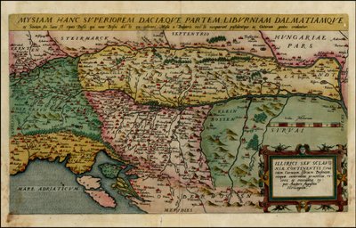 1593 kaart van de noordelijke Balkan door Cornelis de Jode door Cornelis de Jode