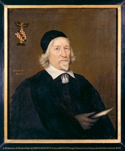 Portret van een man, genaamd Nicholas Fiske, 1651 door Cornelis de Neve