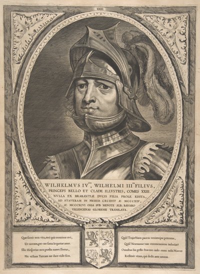 Willem IV uit de serie Graven en Gravin van Holland, Zeeland en West-Frisia, 1650 door Cornelis de Visscher