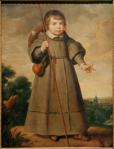 Portret van een kind als pelgrim door Cornelis de Vos