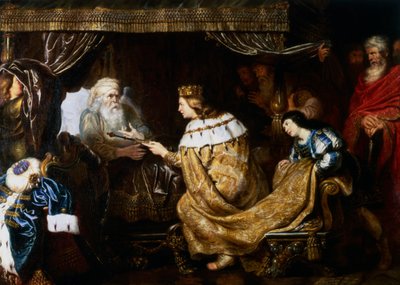 David presenteert de Scepter aan Salomo, begin 17e eeuw door Cornelis de Vos