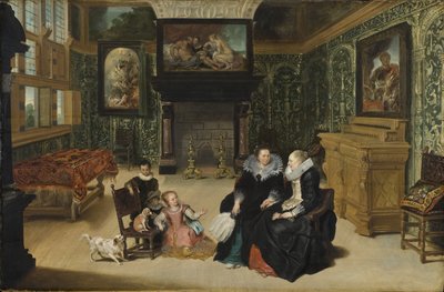 Interieur, genaamd de salon van Rubens, door Vos, Cornelis de door Cornelis de Vos