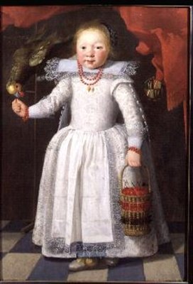 Klein meisje met een papegaai door Cornelis de Vos