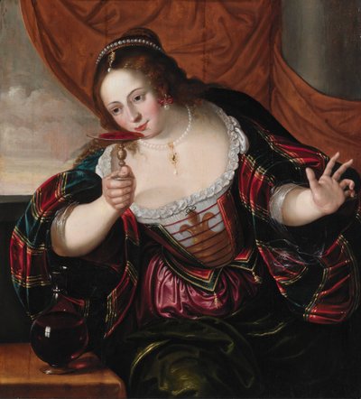 Portret van een dame door Cornelis de Vos