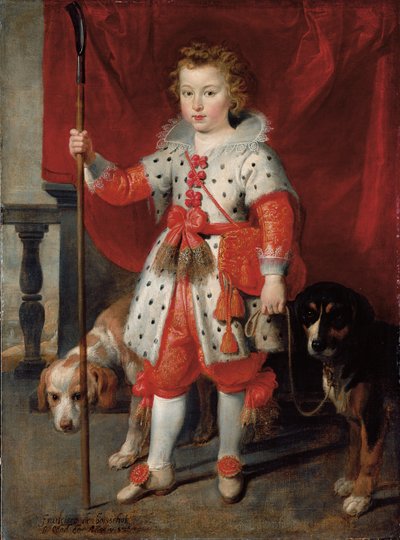 Portret van een jongen, traditioneel genaamd Francois de Boisschot door Cornelis de Vos