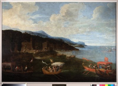Boten van patricische families in het westen van Genua door Cornelis de Wael