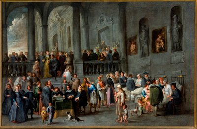 Cyclus van de Zeven Werken van Lichamelijke Barmhartigheid: Bezoek aan de Zieken door Cornelis de Wael